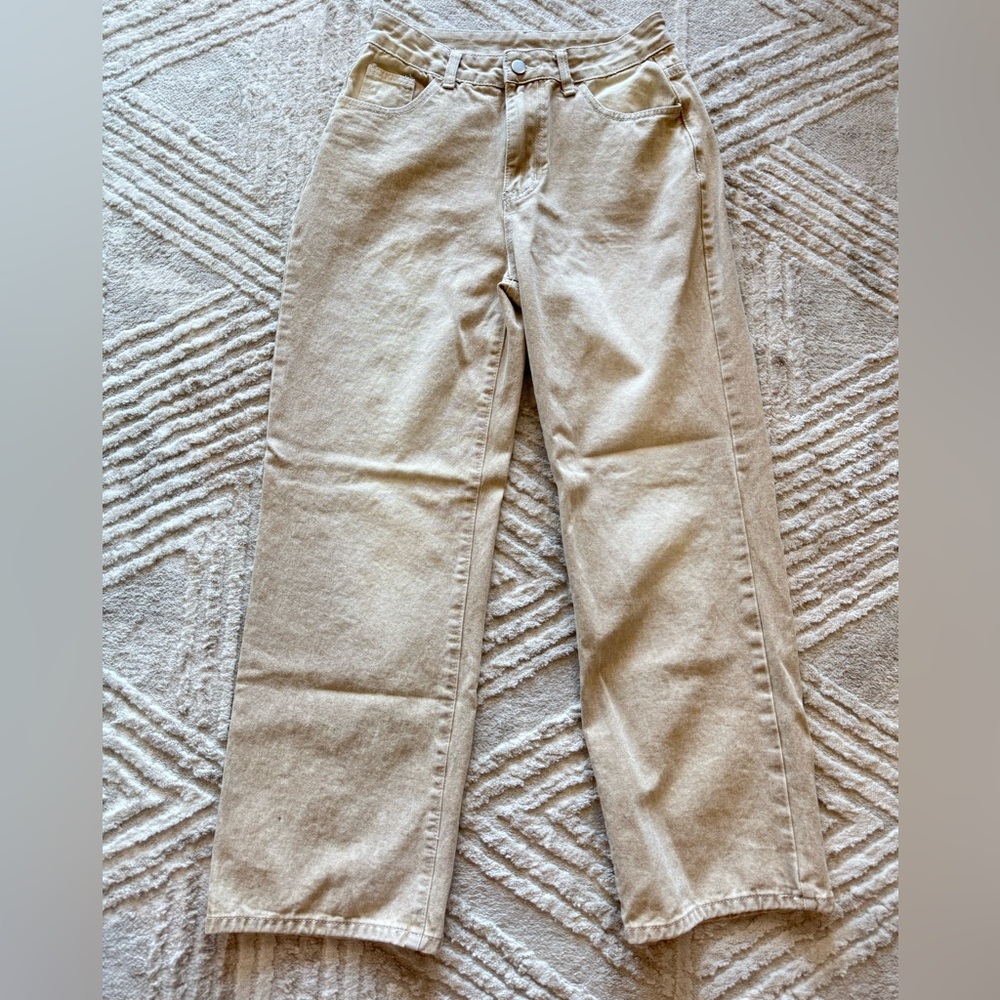SHEIN PETITE High Waist Straight Leg Jeans